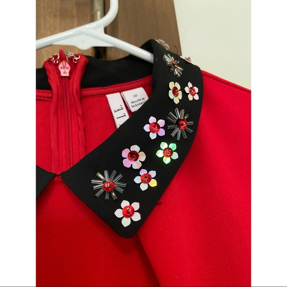 Elle Embellished Fit and Flare Dress Size 10 - Picture 7 of 10